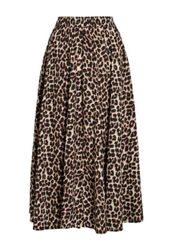 Vila Spódnica maxi Valencia 14106880 Brązowy Regular Fit. Kolor: brązowy. Materiał: bawełna