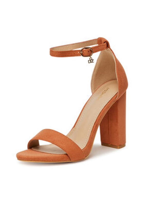 DeeZee Sandały E998-4 Pomarańczowy. Kolor: pomarańczowy. Materiał: materiał