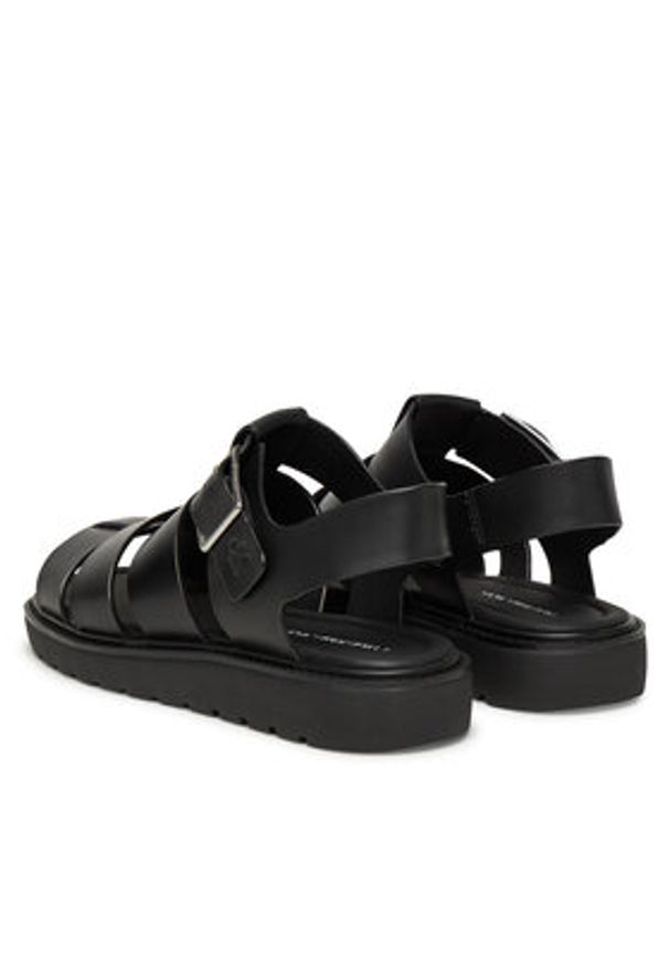 Calvin Klein Jeans Sandały Sq Molded Sdl Fisherman Mg Wn YW0YW01700 Czarny. Kolor: czarny. Materiał: skóra