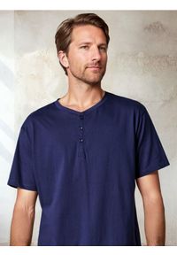 Sinsay - Piżama dwuczęściowa - granatowy. Kolor: niebieski. Materiał: bawełna. Długość: krótkie #1