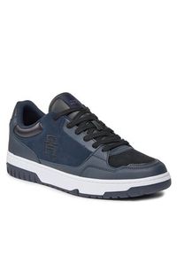 TOMMY HILFIGER - Tommy Hilfiger Sneakersy Th Basket Street Suede Mix FM0FM04873 Niebieski. Kolor: niebieski #2