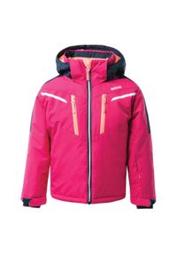Kurtka narciarska ocieplana dziecięca Brugi 3AHY - różowa, Rozmiar 104/110. Kolor: różowy. Materiał: poliester, polar, poliamid, materiał. Sezon: zima. Sport: narciarstwo #1