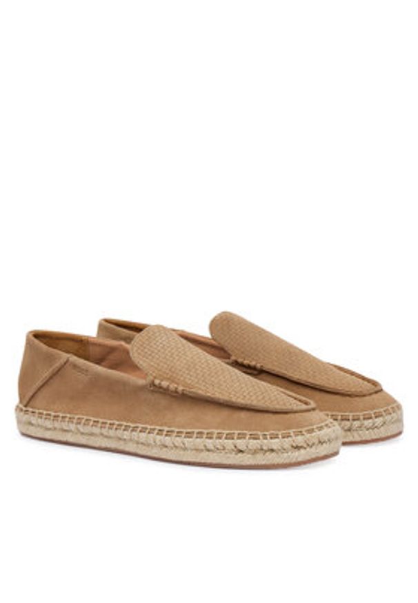 BOSS Espadryle Madeira Mocc 50563149 Beżowy. Kolor: beżowy. Materiał: zamsz, skóra