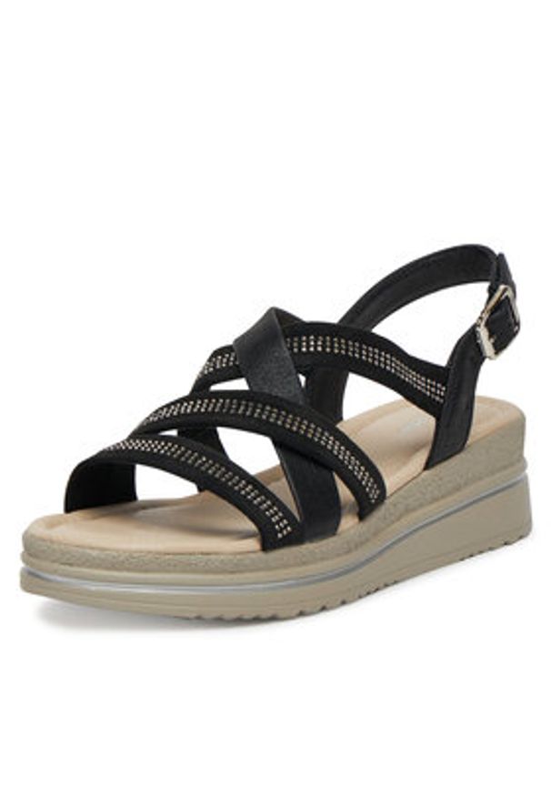 Clara Barson Sandały WS2506-09 Czarny. Kolor: czarny. Materiał: materiał