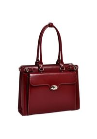 MCKLEIN - Skórzana torba damska na laptopa 15,4" Mcklein Winnetka 94836 czerwona. Kolor: czerwony. Materiał: skórzane