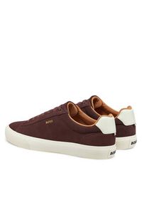 BOSS Sneakersy Aiden 50536521 Bordowy. Kolor: czerwony. Materiał: zamsz, skóra #4