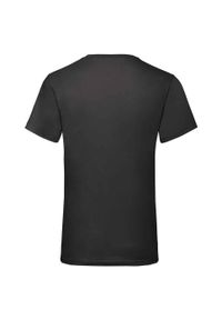FRUIT OF THE LOOM - Koszulka Unisex Dla Dorosłych Z Dekoltem W Szpic. Kolor: czarny