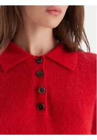 Marella Sweter Danger 2523366374 Czerwony Regular Fit. Kolor: czerwony. Materiał: syntetyk #3