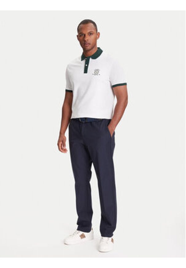 Guess Polo M5YP03 KCJV1 Biały Regular Fit. Typ kołnierza: polo. Kolor: biały. Materiał: bawełna