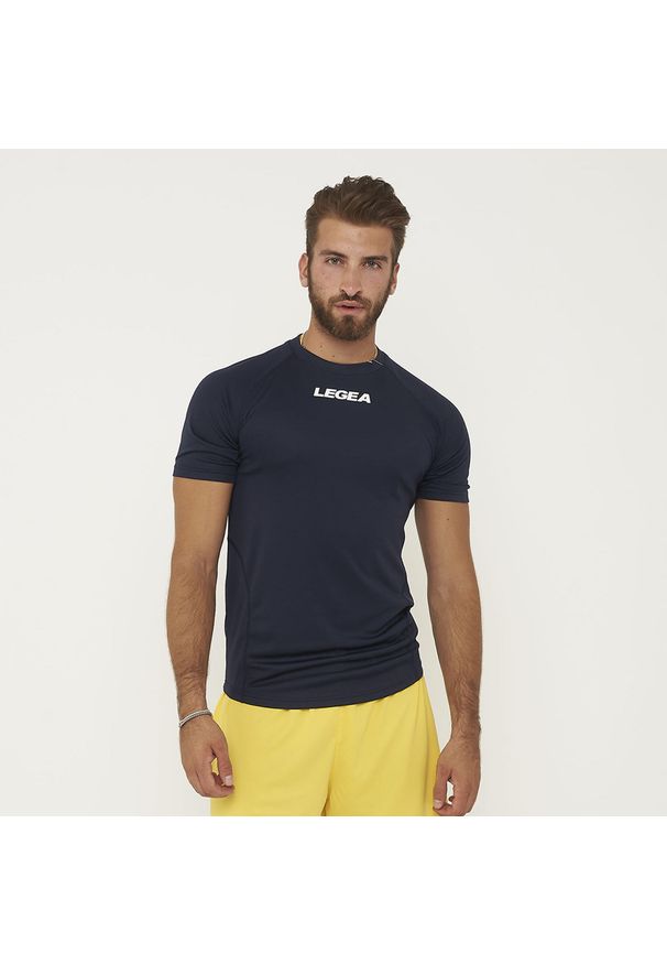 LEGEA - Koszulka multisport treningowa LIPSIA niebieska. Kolor: niebieski. Materiał: poliester. Sport: fitness