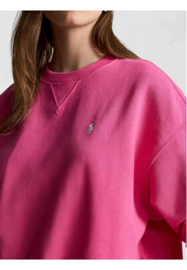 Polo Ralph Lauren Bluza Bubble Cn Pp 211936820002 Różowy Regular Fit. Typ kołnierza: polo. Kolor: różowy. Materiał: bawełna