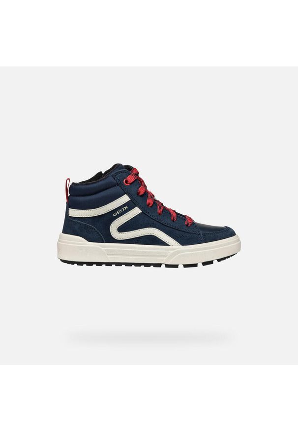Geox - Buty GEOX J WEEMBLE Niebieski. Kolor: wielokolorowy, niebieski, czerwony. Sport: turystyka piesza