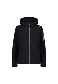 Kurtka przeciwdeszczowa damska z kapturem CMP. Typ kołnierza: kaptur. Kolor: czarny. Materiał: puch. Sport: turystyka piesza #1