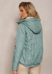 Renee - Zielona Pikowana Kurtka ze Ściągaczami Keulie. Kolor: zielony. Styl: elegancki #5