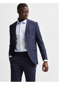 Selected Homme Koszula 16080200 Błękitny Slim Fit. Kolor: niebieski. Materiał: bawełna