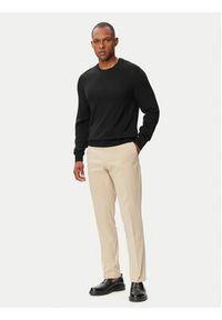BOSS Sweter H-Leno 50565469 Czarny Regular Fit. Kolor: czarny. Materiał: wełna #3