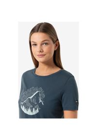 Koszulka z krótkim rękawkiem damska SUPER.NATURAL Mountain Losee Tee. Kolor: niebieski. Długość rękawa: krótki rękaw. Długość: krótkie