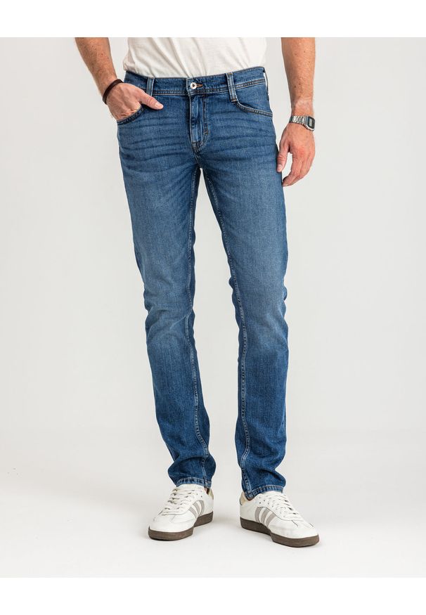 Spodnie Męskie Jeansowe Mustang Oregon Slim Denim Blue 1015041 5000 702, W31 L34