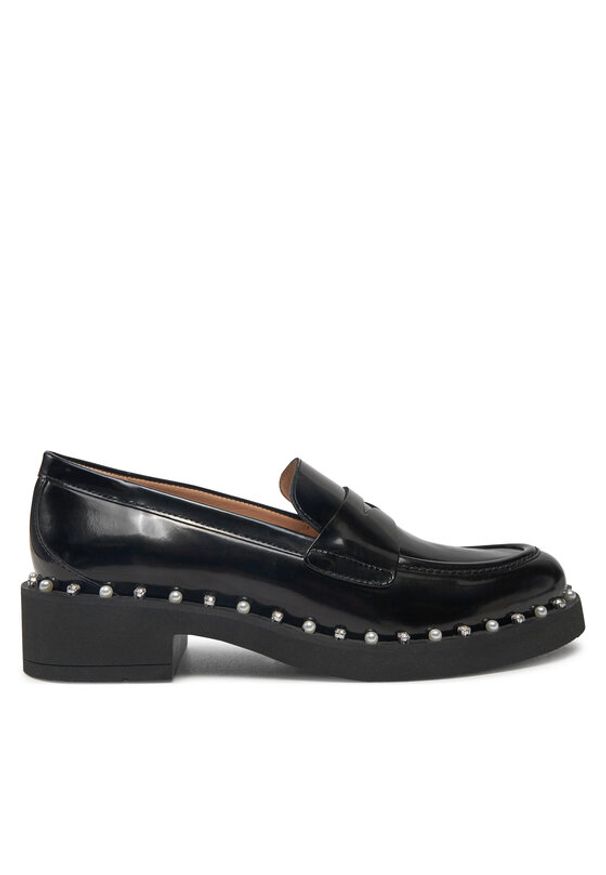 Stuart Weitzman Lordsy Reverie Loafer SK032 Czarny. Kolor: czarny. Materiał: skóra, lakier