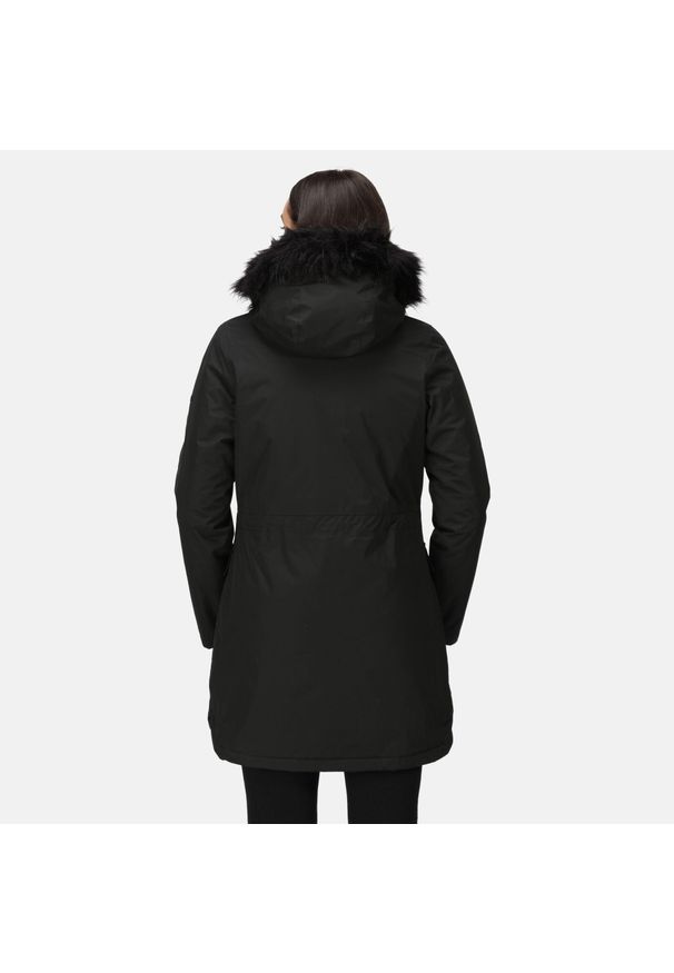 Regatta - Kurtka Parka Sabinka Fur Trim Rozmiar 36 Czarny - RWP352-800. Kolor: czarny. Sport: turystyka piesza