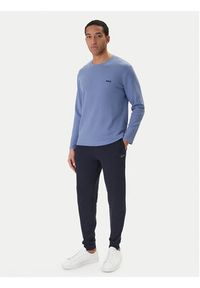 BOSS Longsleeve Waffle 50535870 Błękitny Regular Fit. Kolor: niebieski. Materiał: syntetyk, bawełna. Długość rękawa: długi rękaw #5