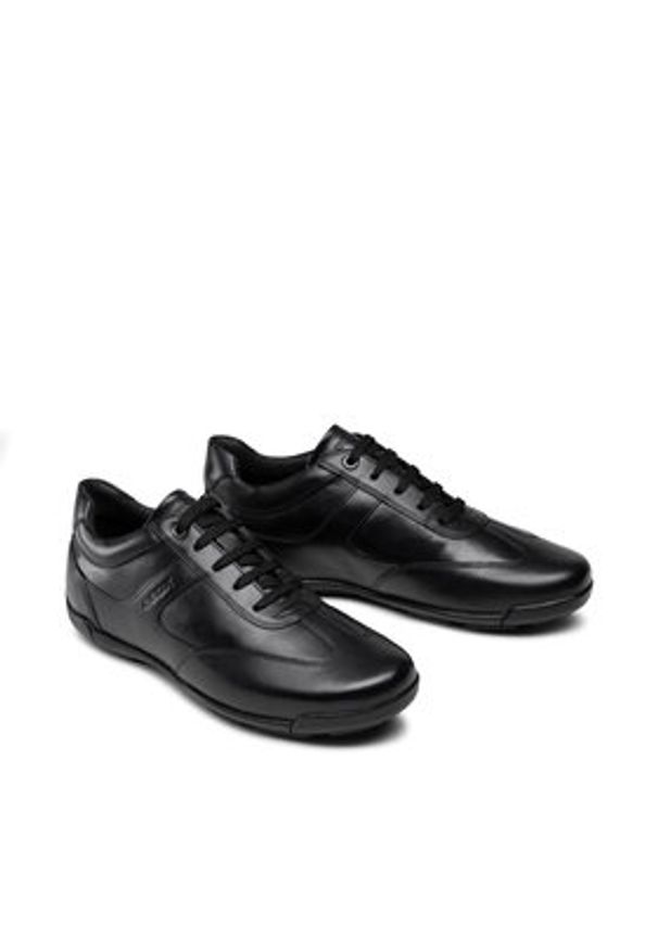 Geox Półbuty U Edgware A U023BA 043BC C9999 Czarny. Kolor: czarny. Materiał: skóra