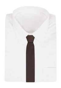 Krawat Męski - Angelo di Monti - Czekoladowy Brąz. Kolor: brązowy, beżowy, wielokolorowy. Materiał: tkanina. Styl: elegancki, wizytowy