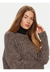 Weekend Max Mara Sweter Moxa 2425366252 Brązowy Oversize. Kolor: brązowy. Materiał: wełna