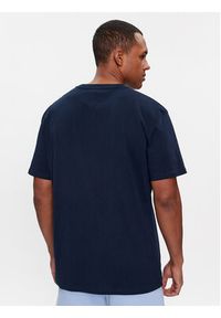 Tommy Jeans T-Shirt Linear Logo DM0DM17993 Granatowy Regular Fit. Kolor: niebieski. Materiał: bawełna