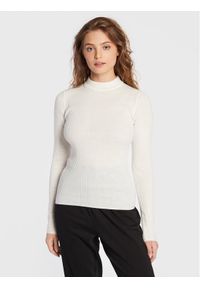 Brave Soul Sweter 248RIGBYJ Biały Slim Fit. Kolor: biały. Materiał: syntetyk #1
