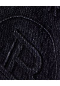 Balmain - BALMAIN - Kurtka jeansowa z przetarciami. Kolor: czarny. Materiał: jeans. Wzór: aplikacja. Sezon: wiosna. Styl: klasyczny, elegancki #7