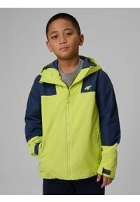 4f - 4F Kurtka przejściowa membrana 5000 chłopięca - zielona 140 (9-10 lat). Okazja: na co dzień. Kolor: zielony. Sezon: lato. Styl: casual #1
