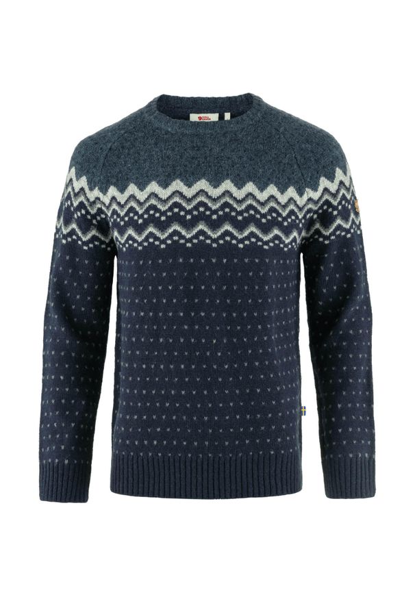 Fjällräven - Sweter męski Fjallraven Ovik Knit Sweater. Kolor: niebieski. Sport: turystyka piesza