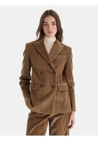 Weekend Max Mara Marynarka Katanga 2525046062 Brązowy Regular Fit. Kolor: brązowy. Materiał: bawełna
