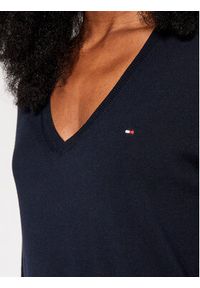 TOMMY HILFIGER - Tommy Hilfiger Sweter Heritage WW0WW25294 Granatowy Regular Fit. Kolor: niebieski. Materiał: bawełna, syntetyk #2
