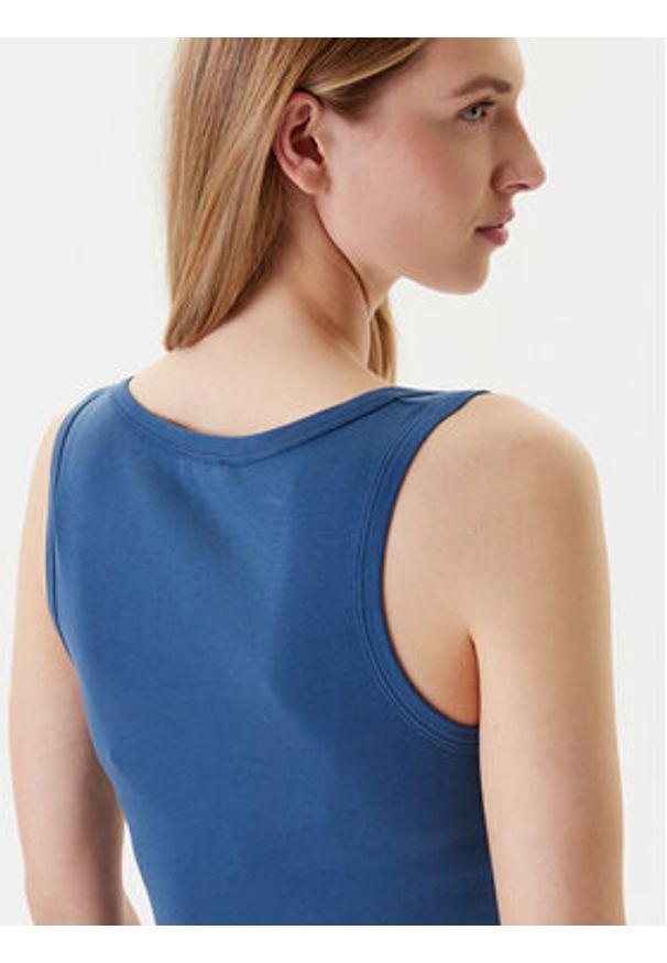 United Colors of Benetton - United Colors Of Benetton Top 3GA2DH010 Granatowy Slim Fit. Kolor: niebieski. Materiał: bawełna