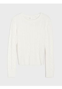 Sinsay - Strukturalny sweter - kremowy. Kolor: kremowy