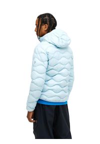 Kurtka Peak Performance puchowa męska Helium Down Hood Jacket niebieska - XXL. Kolor: niebieski. Materiał: puch