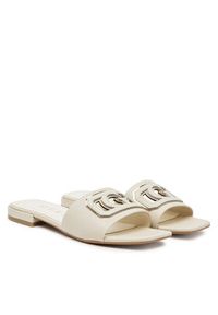 Guess Klapki FLJTAR LEA19 Écru. Materiał: skóra