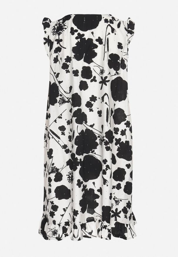 Born2be - Czarna Pudełkowa Sukienka Bez Rękawów z Dodatkiem Lnu Zdobiona Cyrkoniami Vedellin. Okazja: na co dzień. Kolor: czarny. Materiał: len. Długość rękawa: bez rękawów. Wzór: aplikacja. Styl: elegancki, casual, wizytowy