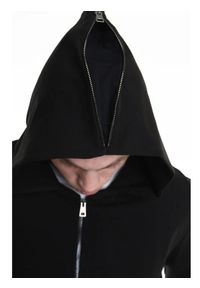 La Haine Inside Us Bluza | 3M M1166 | Mężczyzna | Czarny. Okazja: na co dzień. Typ kołnierza: kaptur. Kolor: czarny. Materiał: wiskoza, elastan. Wzór: aplikacja. Styl: casual, elegancki