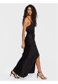 TwinSet - TWINSET Sukienka koktajlowa 231TP2430 Czarny Regular Fit. Kolor: czarny. Materiał: wiskoza. Styl: wizytowy