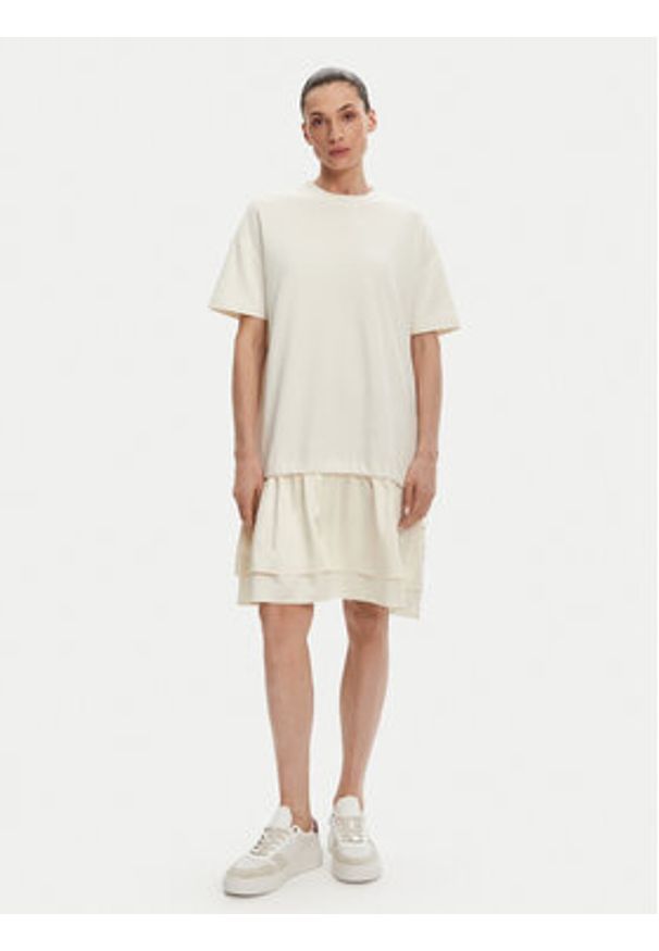 JOOP! Sukienka codzienna 58 252JE58Tsuki 30046247 Écru Regular Fit. Okazja: na co dzień. Materiał: bawełna, syntetyk. Typ sukienki: proste. Styl: casual