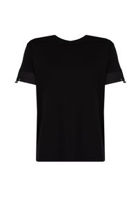 Les Hommes T-Shirt | LBT1020700N | Mężczyzna | Czarny. Okazja: na co dzień. Kolor: czarny. Materiał: poliester, elastan, bawełna. Długość rękawa: krótki rękaw. Styl: elegancki, casual #4