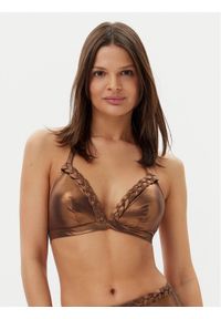 Chantelle Góra od bikini Shaman C16XQF Brązowy. Kolor: brązowy. Materiał: syntetyk