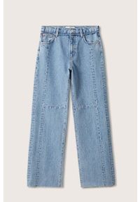 mango - Mango jeansy Amalien damskie high waist. Stan: podwyższony. Kolor: niebieski #3