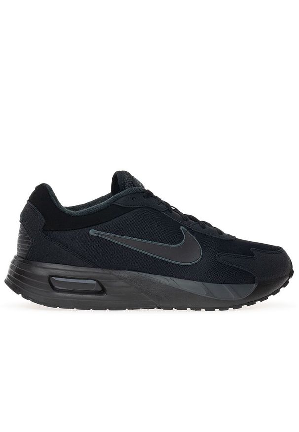 Buty Nike Air Max Solo DX3666-010 - czarne. Okazja: na co dzień. Zapięcie: sznurówki. Kolor: czarny. Materiał: guma, materiał. Szerokość cholewki: normalna. Model: Nike Air Max. Sport: fitness