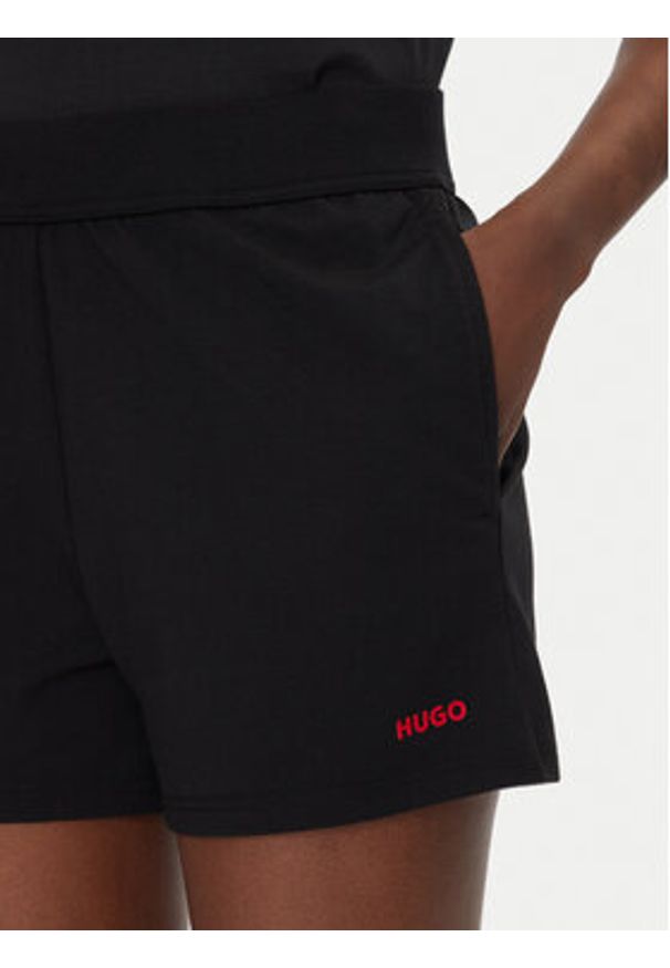 Hugo - HUGO Szorty sportowe 50490596 Czarny Regular Fit. Kolor: czarny. Materiał: bawełna