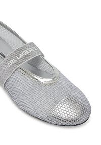 Karl Lagerfeld - KARL LAGERFELD Baleriny KL40125 Srebrny. Kolor: srebrny. Materiał: materiał
