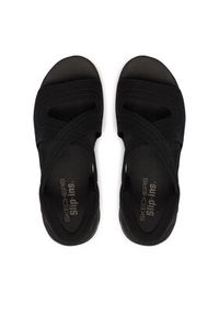 skechers - Skechers Sandały Slip-ins Glide-Step 119557/BBK Czarny. Kolor: czarny. Materiał: materiał #4